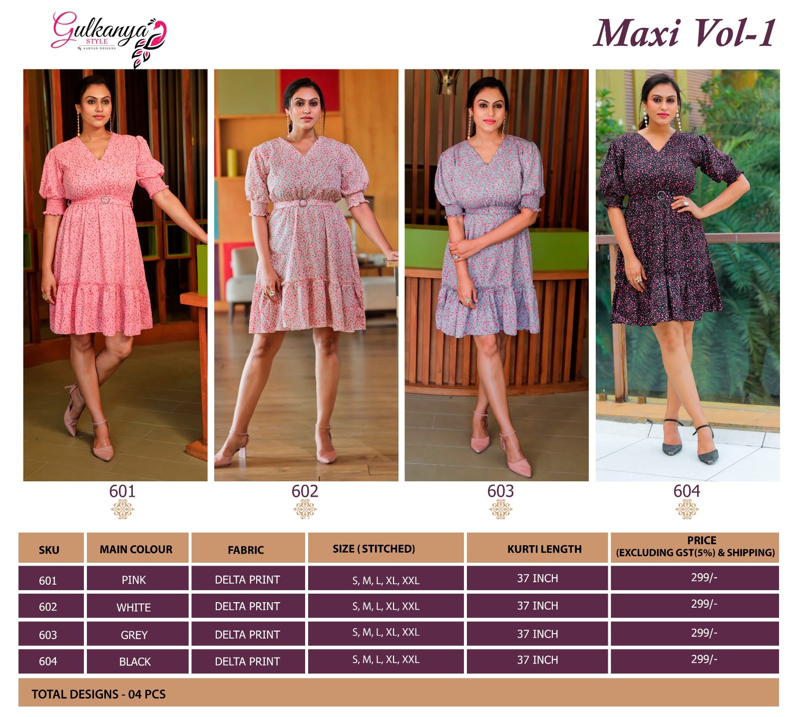 Maxi Vol 1 Aahvan Designs Midi Dress