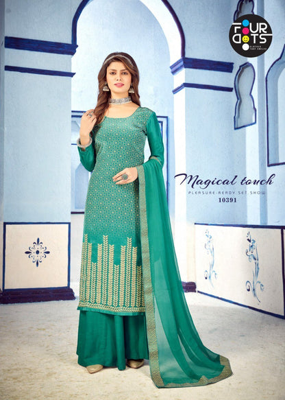 Mayra Four Dots Natural Crep Plazzo Style Suits