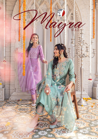 Mayra Vol 3 Af Viscose Modal Readymade Pant Style Suits