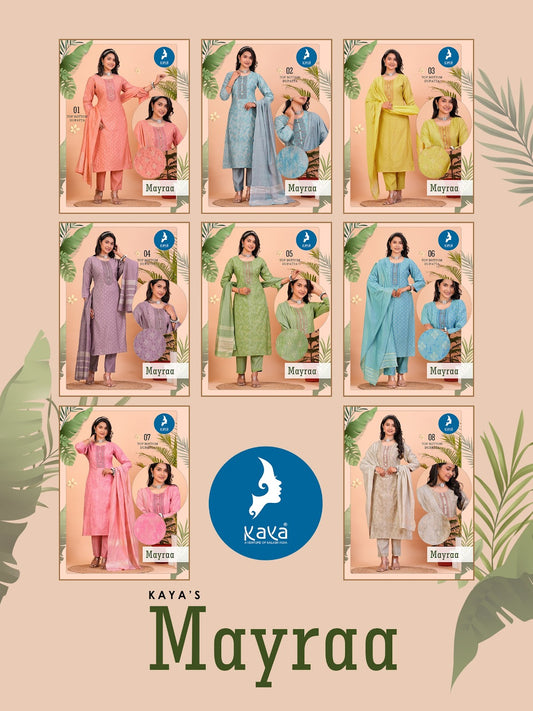 Mayraa Kaya Roman Silk Readymade Pant Style Suits