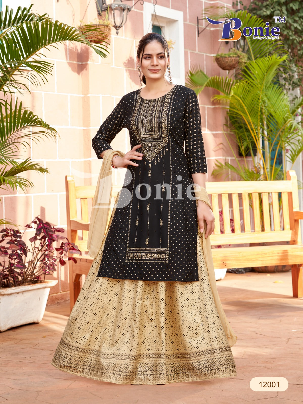 Meera-12 Bonie Rayon 14Kg Readymade Skirt Style Suits