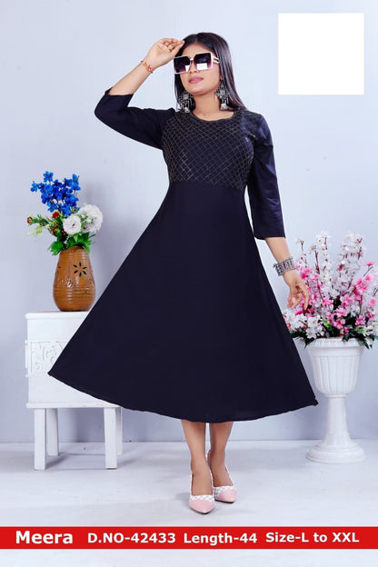 Meera Zoya Rayon Anarkali Kurtis