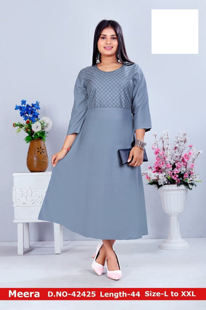 Meera Zoya Rayon Anarkali Kurtis