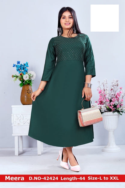 Meera Zoya Rayon Anarkali Kurtis