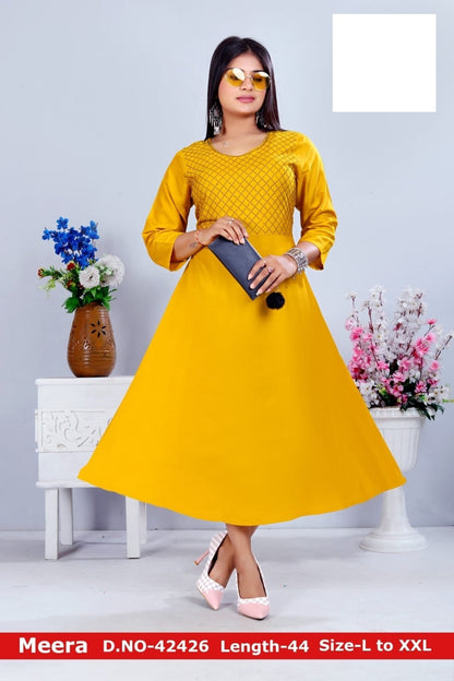Meera Zoya Rayon Anarkali Kurtis