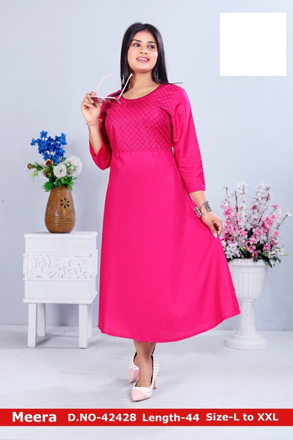 Meera Zoya Rayon Anarkali Kurtis