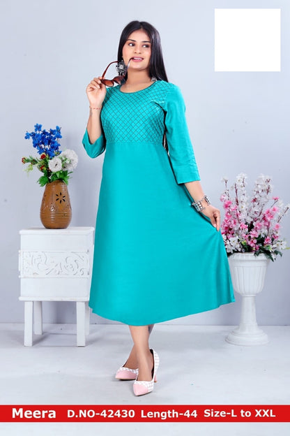Meera Zoya Rayon Anarkali Kurtis