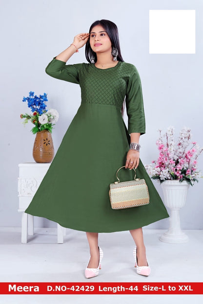 Meera Zoya Rayon Anarkali Kurtis