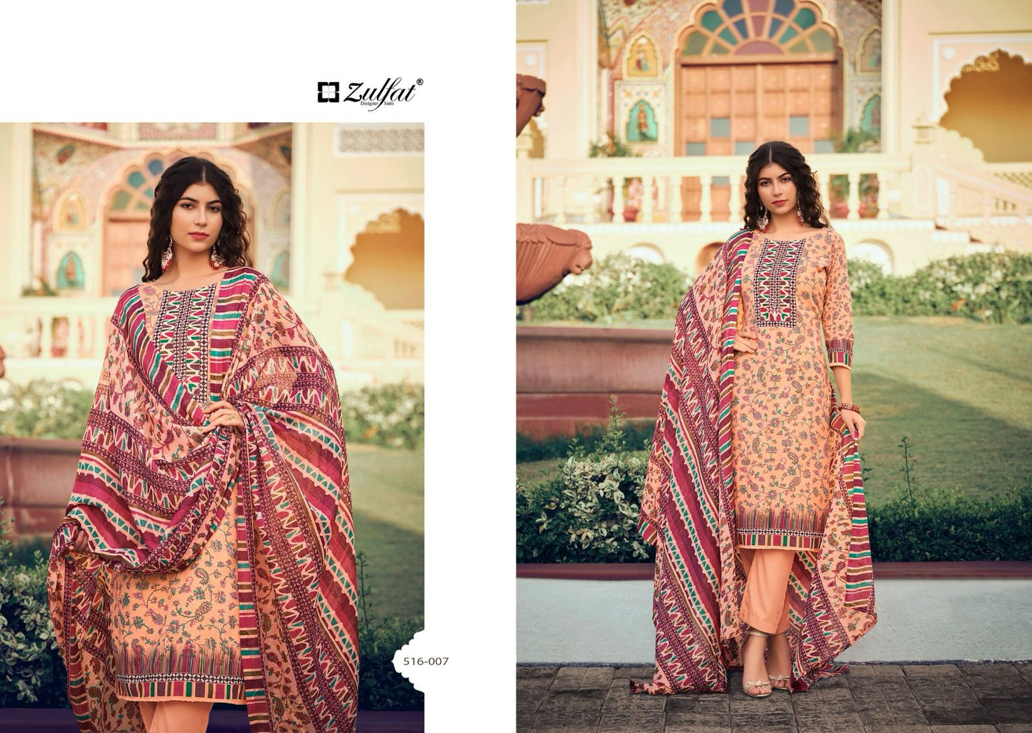 Meera Zulfat Designer Cotton Pant Style Suits