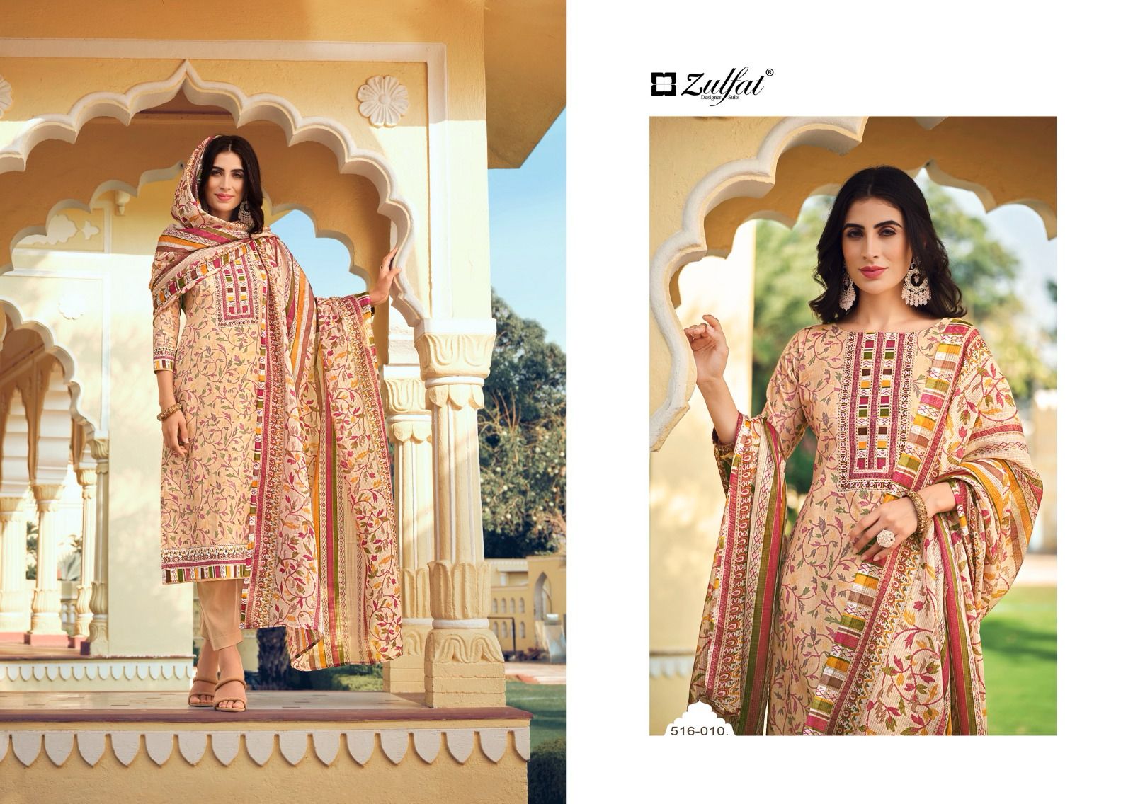 Meera Zulfat Designer Cotton Pant Style Suits