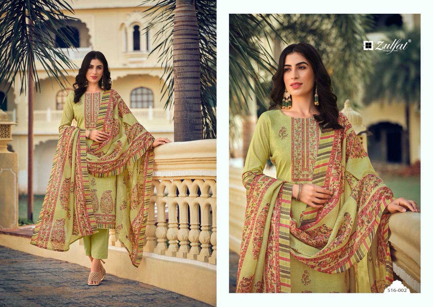Meera Zulfat Designer Cotton Pant Style Suits