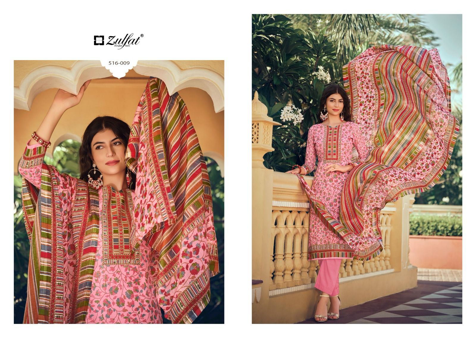 Meera Zulfat Designer Cotton Pant Style Suits