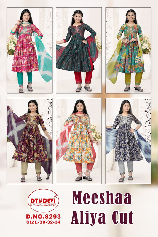 Meeshaa-8293 Dt Devi Girls Readymade Pant Suits