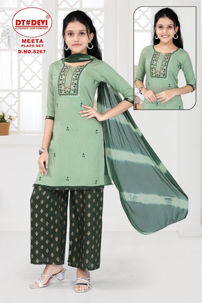 Meeta-8267 Dt Devi Rayon Girls Readymade Suits