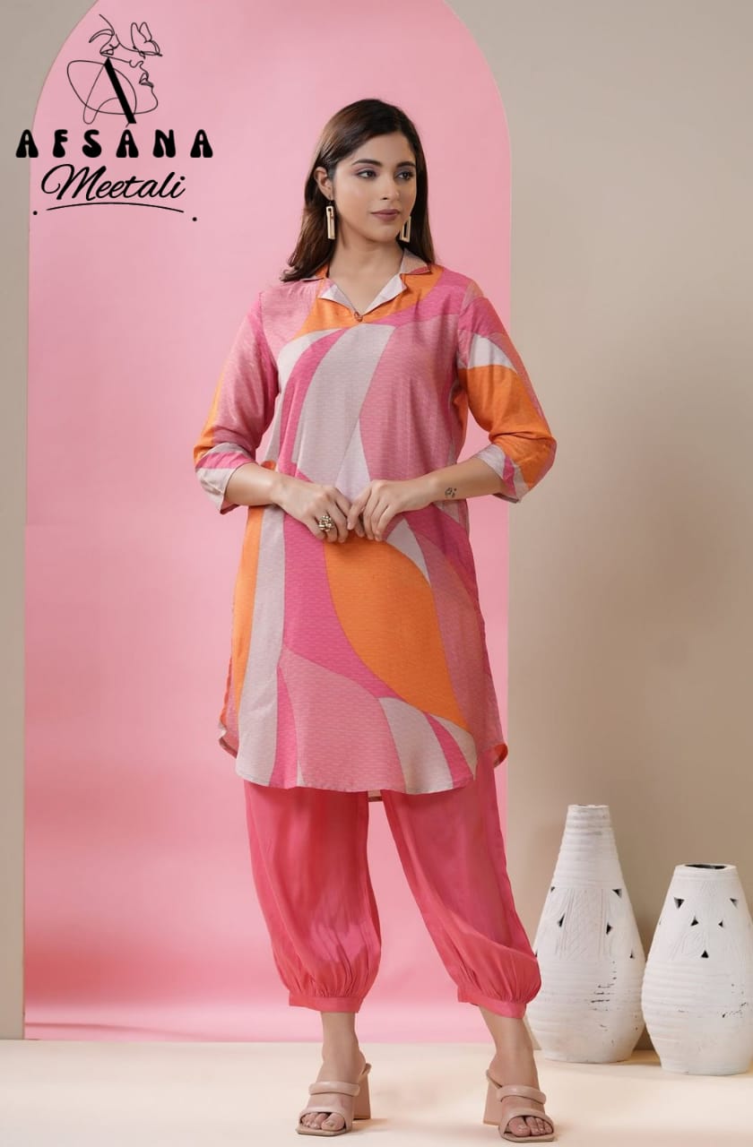 Meetali-2009 Afsana Muslin Co Ord Set