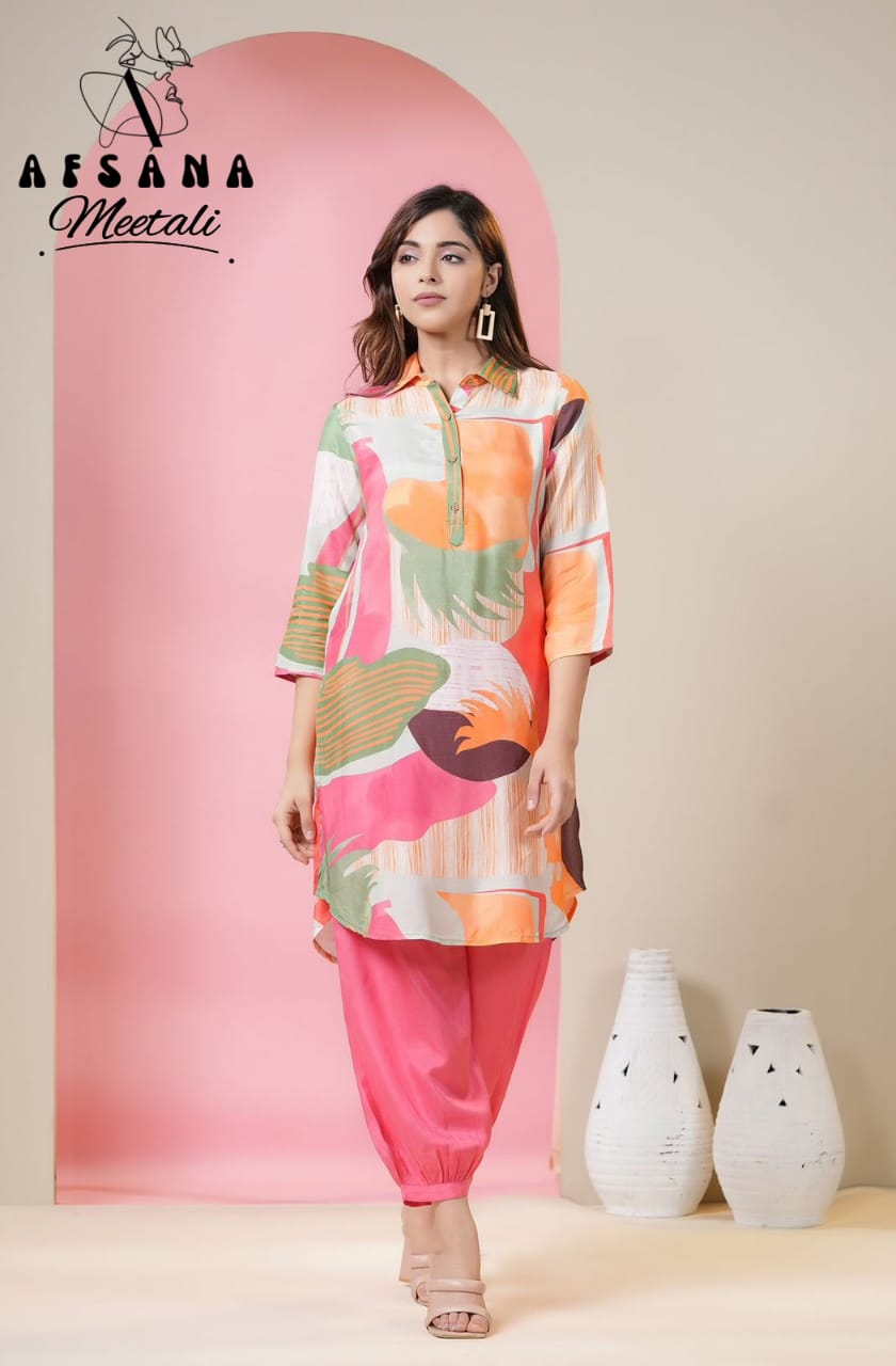 Meetali-2009 Afsana Muslin Co Ord Set