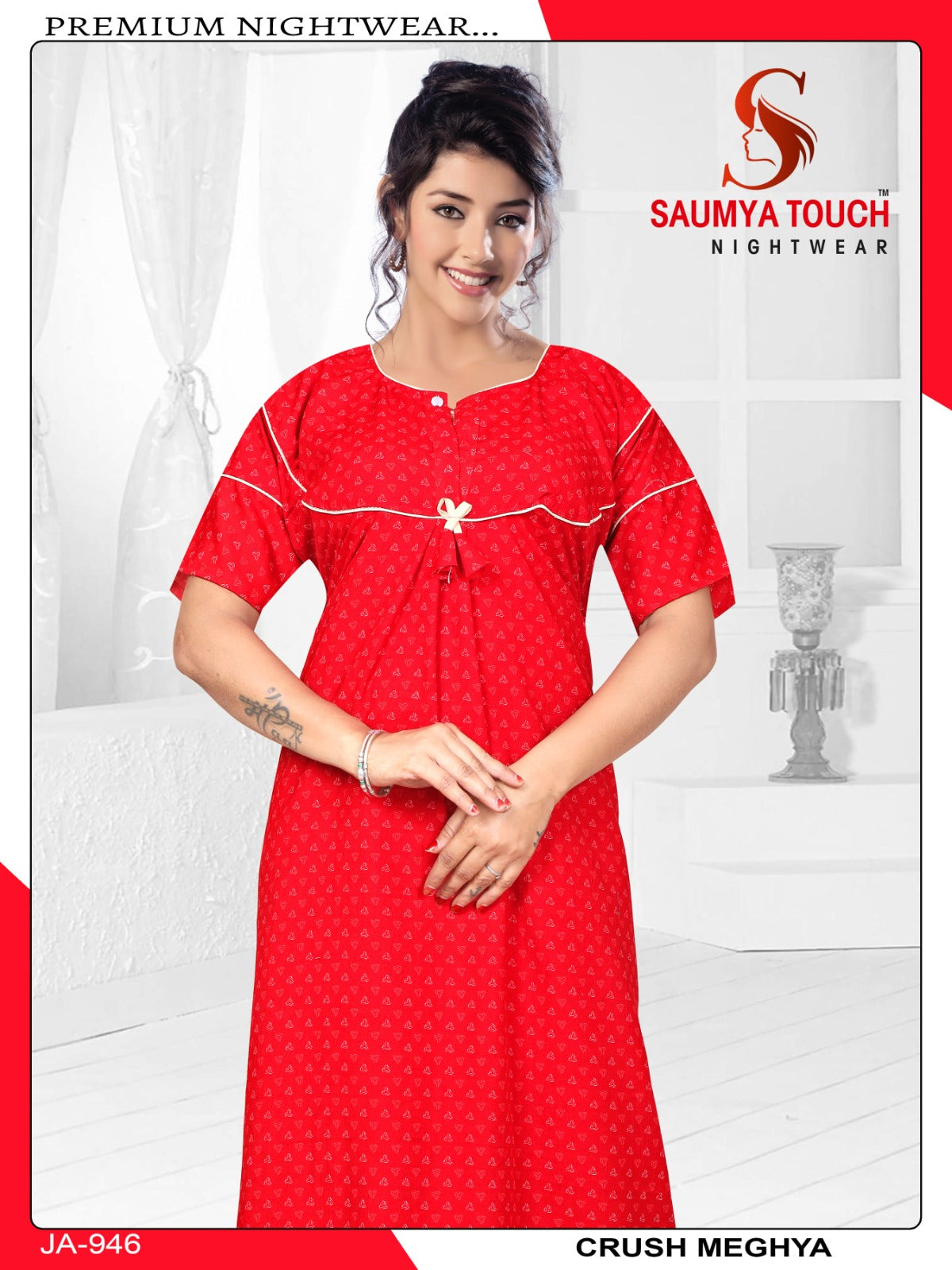 Megya-1220 Saumya Touch Night Gowns