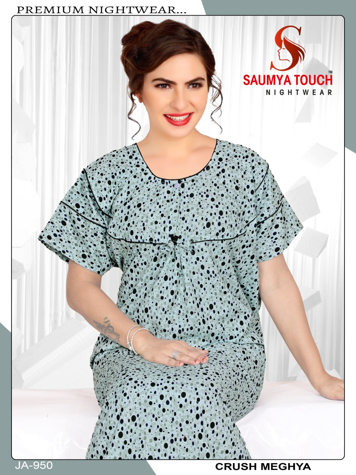 Megya-1220 Saumya Touch Night Gowns