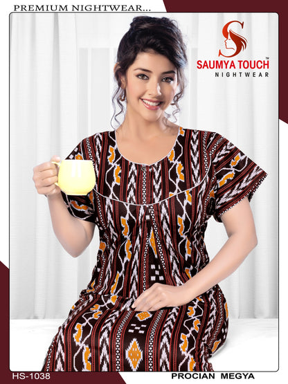 Meghya-2912 Saumya Touch Night Gowns