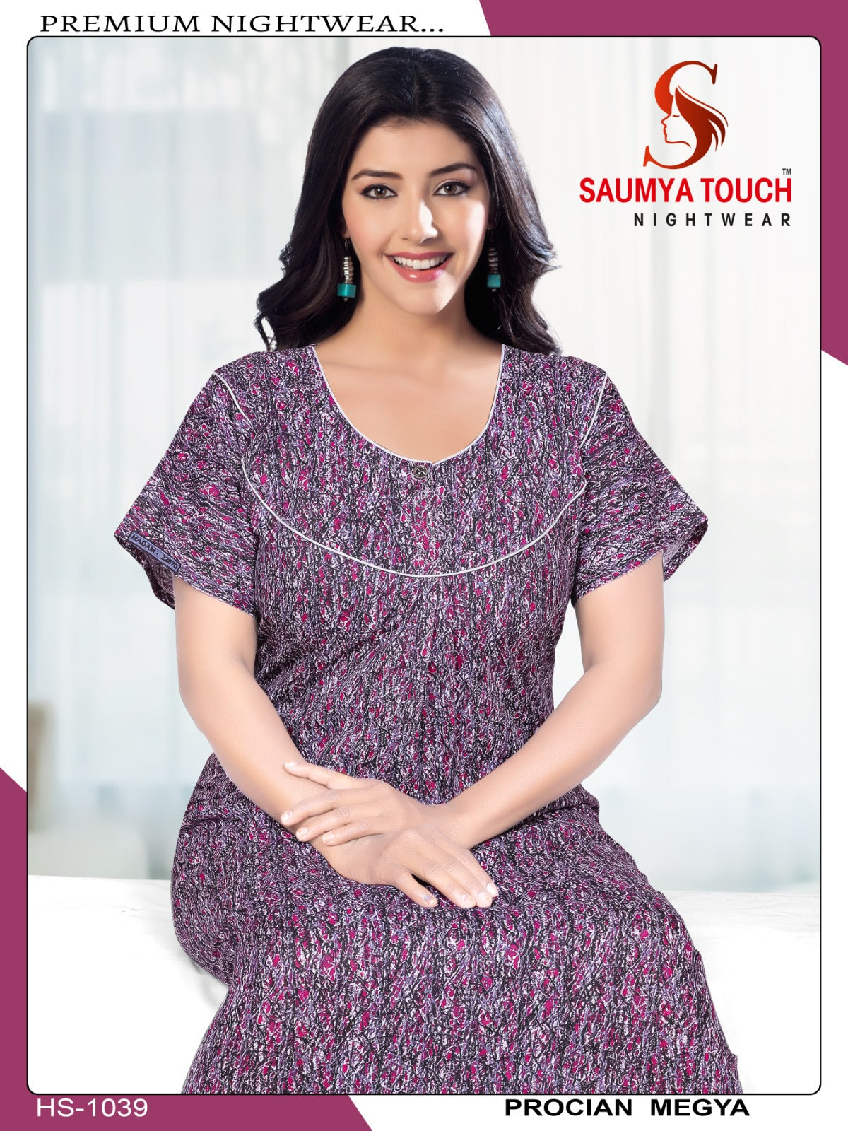 Meghya-2912 Saumya Touch Night Gowns