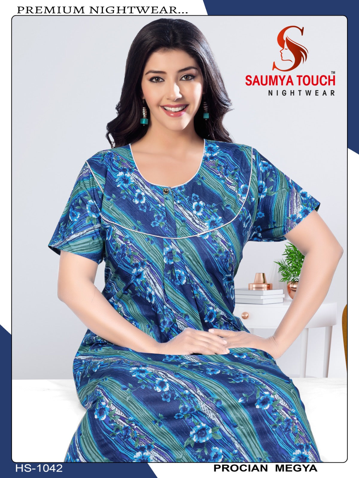 Meghya-2912 Saumya Touch Night Gowns