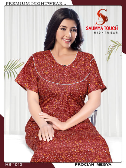 Meghya-2912 Saumya Touch Night Gowns