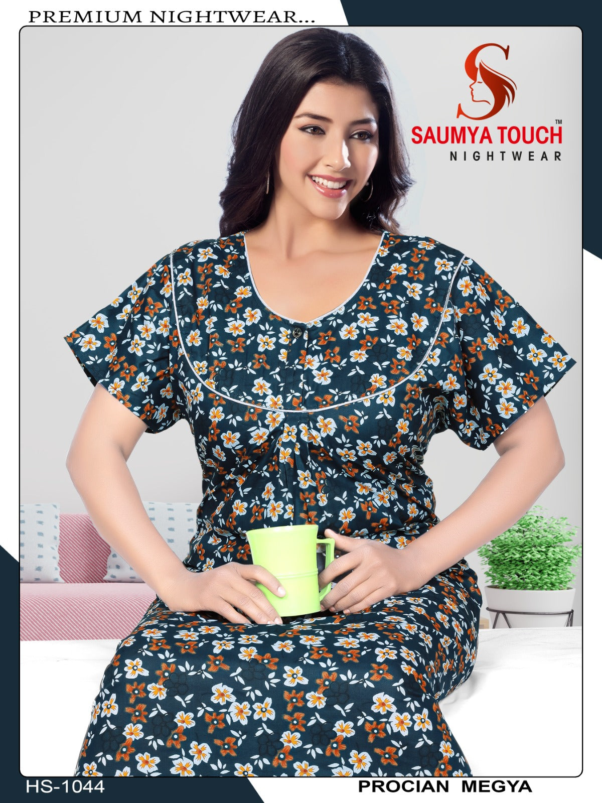 Meghya-2912 Saumya Touch Night Gowns