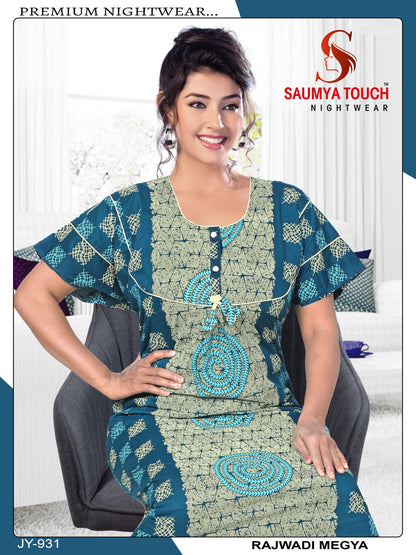 Megya-122023-B Saumya Touch Night Gowns