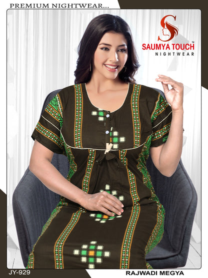 Megya-122023-B Saumya Touch Night Gowns