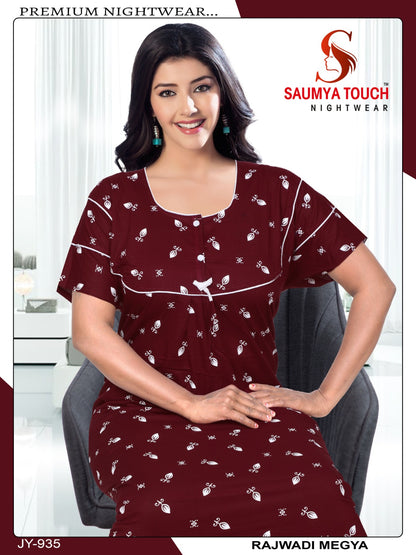 Megya-122023-B Saumya Touch Night Gowns