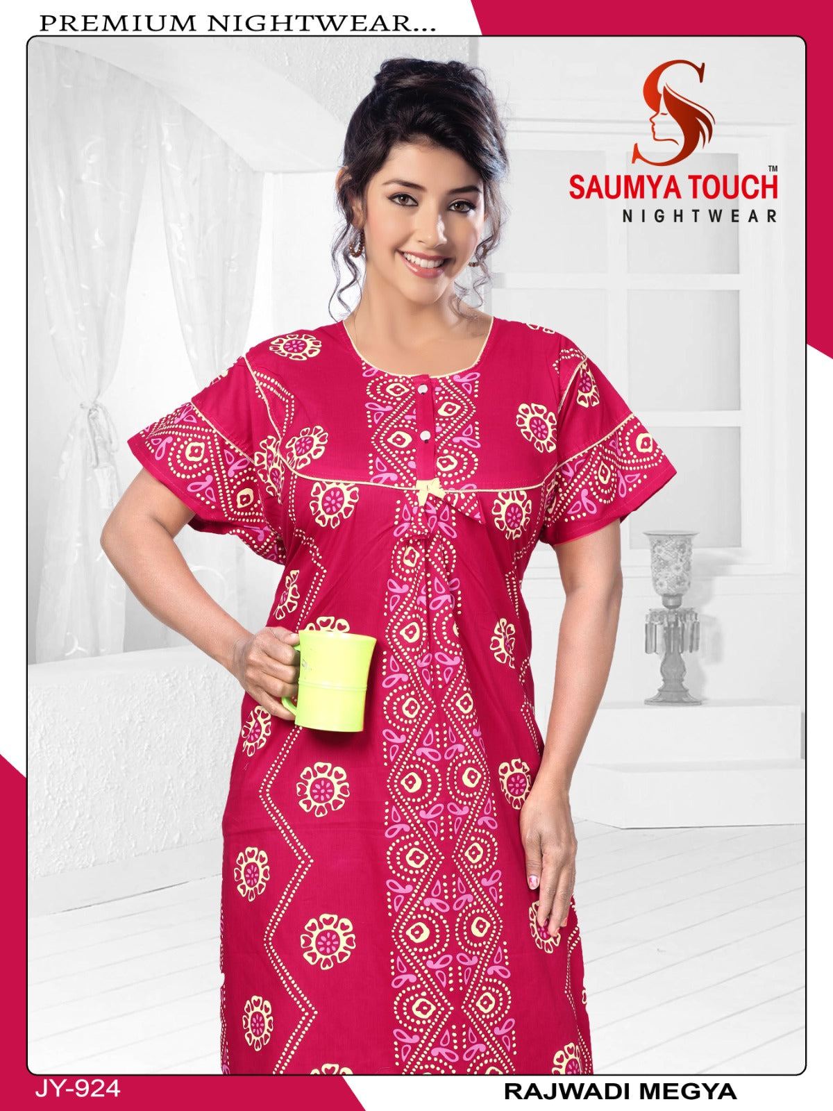 Megya-122023-B Saumya Touch Night Gowns