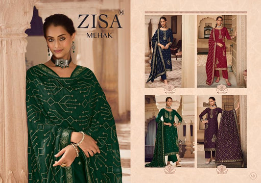 Mehak Zisa Jacquard Readymade Pant Style Suits