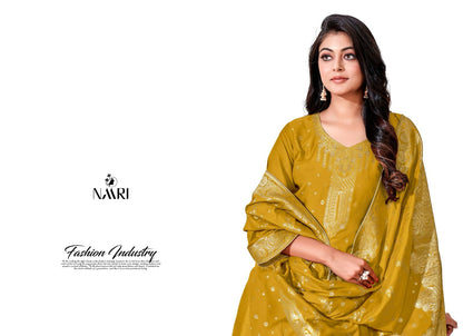 Mehar Vol 7 Naari Muslin Jacquard Pant Style Suits