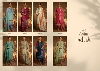 Mehndi Radhika Fashion Cambric Cotton Karachi Salwar Suits