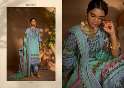Mehndi Radhika Fashion Cambric Cotton Karachi Salwar Suits
