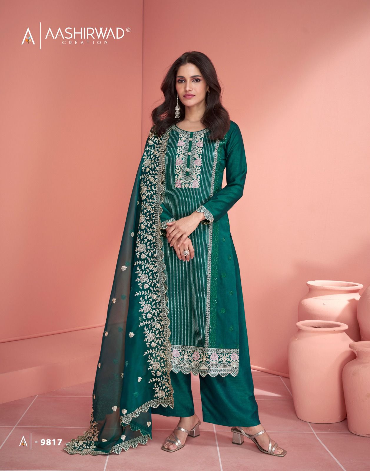 Mehran Aashirwad Creation Silk Pant Style Suits