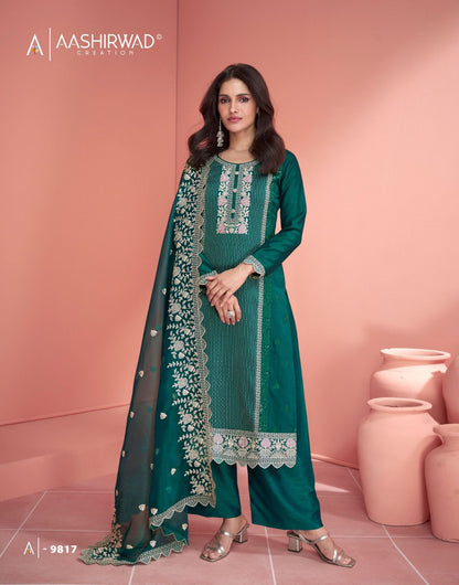 Mehran Aashirwad Creation Silk Pant Style Suits