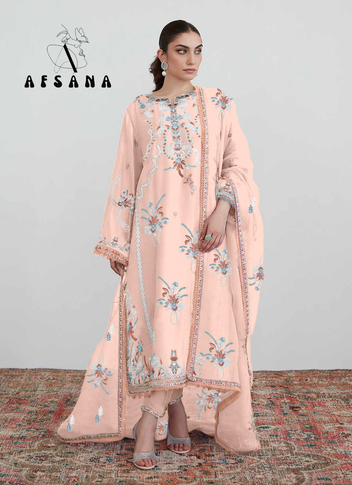 Mehwish Afsana Georgette Pakistani Readymade Suits