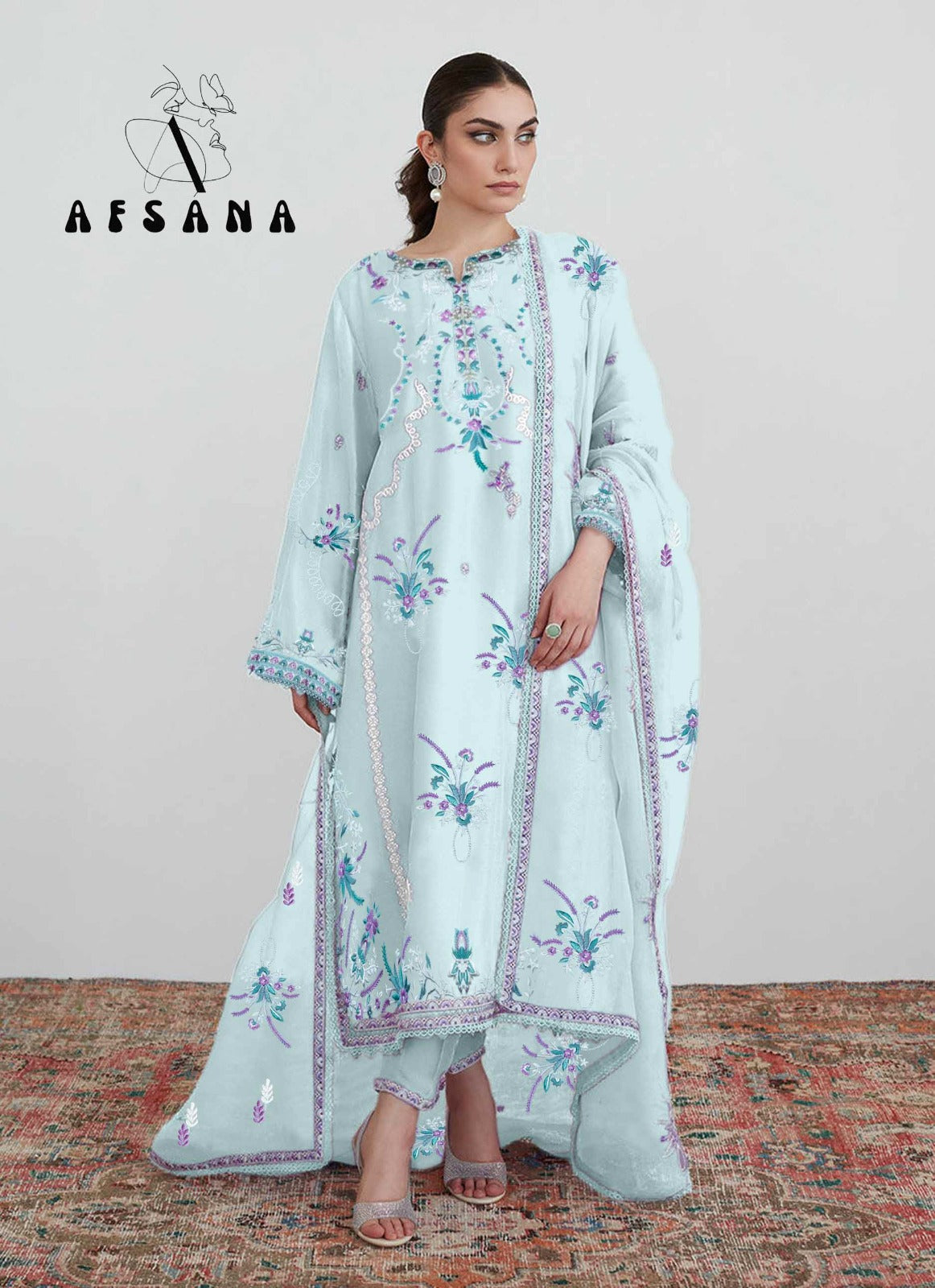 Mehwish Afsana Georgette Pakistani Readymade Suits