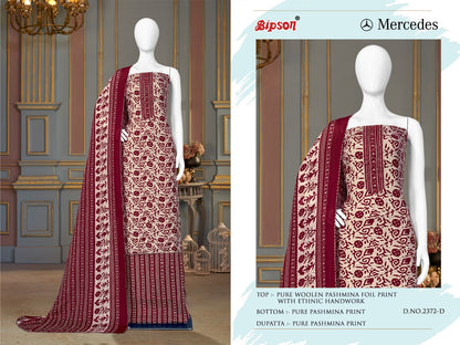 Mercedes-2372 Bipson Prints Woolen Pashmina Suits
