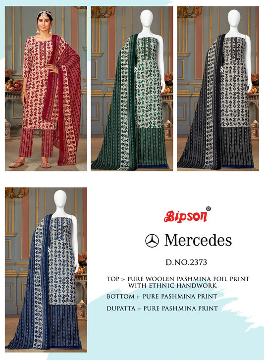Mercedes-2373 Bipson Prints Woolen Pashmina Suits