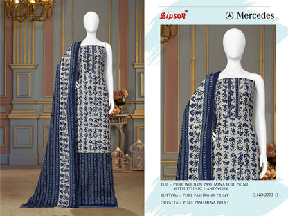 Mercedes 2373 Bipson Prints Pashmina Suits
