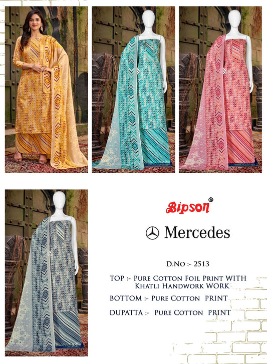 Mercedes 2513 Bipson Prints Cotton Pant Style Suits