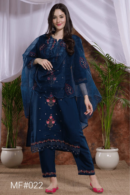 Mf 22-48 Msm Cotton Readymade Pant Style Suits