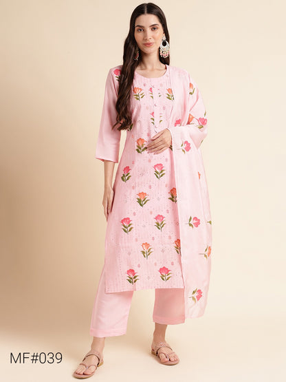 Mf 23-61 Msm Cotton Readymade Pant Style Suits