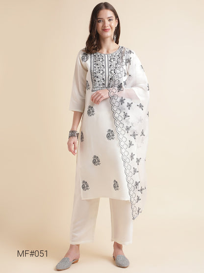 Mf 23-61 Msm Cotton Readymade Pant Style Suits
