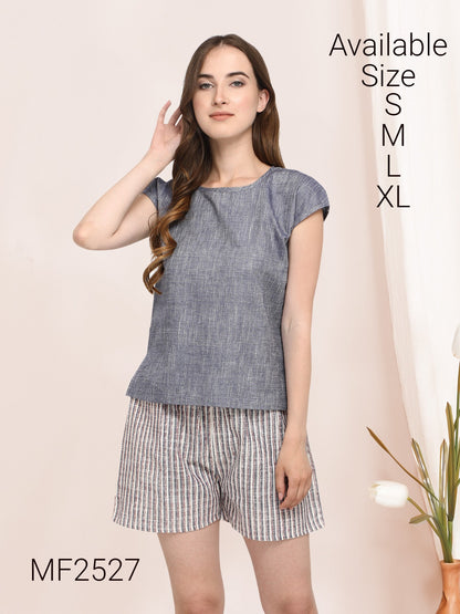 Mf 2521-2529 Msm Khadi Shorts Night Suits