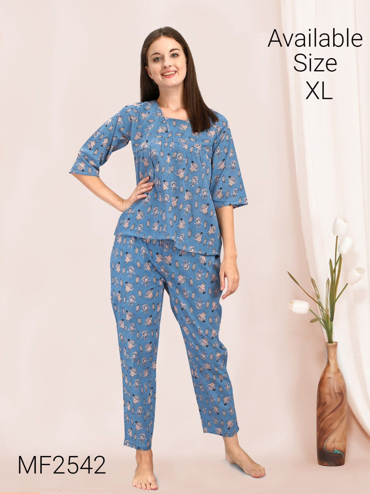 Mf 2524-2549 Msm Khadi Pyjama Night Suits