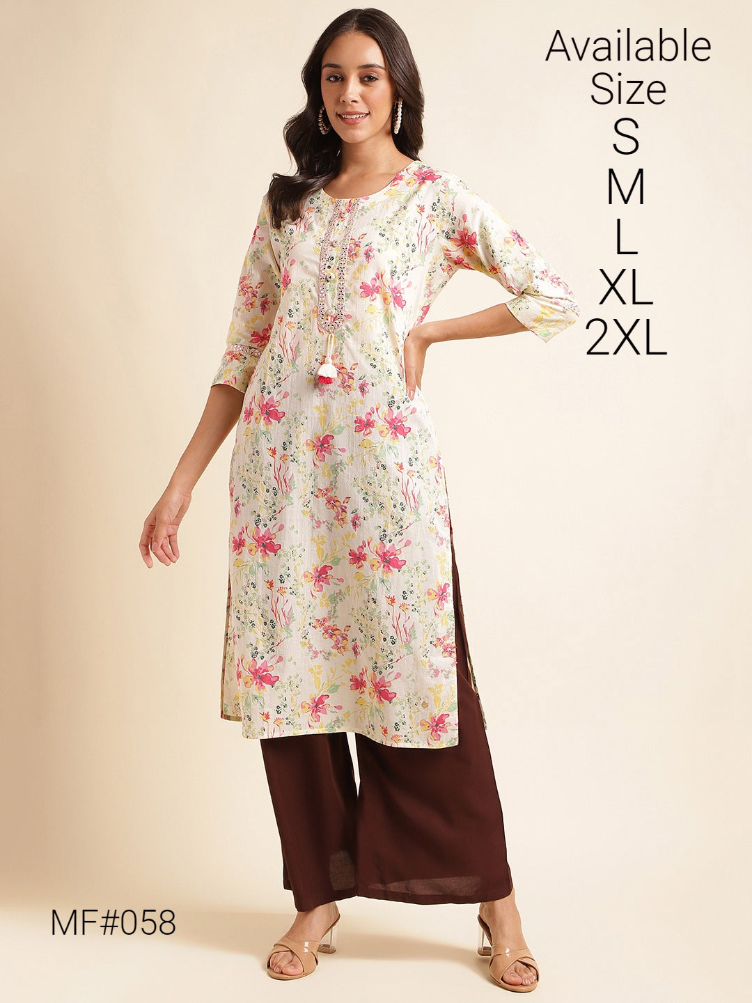 Mf 52-59 Msm Cotton Kurti Bottom Set