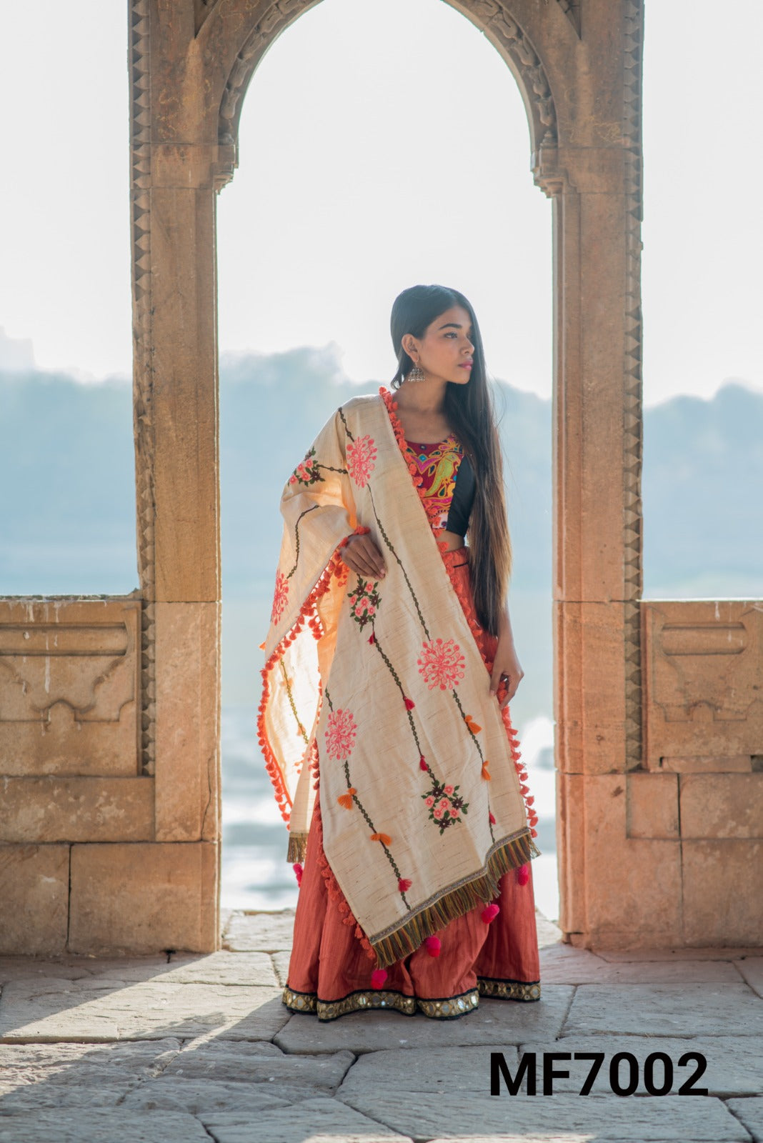 Mf 7001-7012 Msm Cotton Khadi Designer Stoles